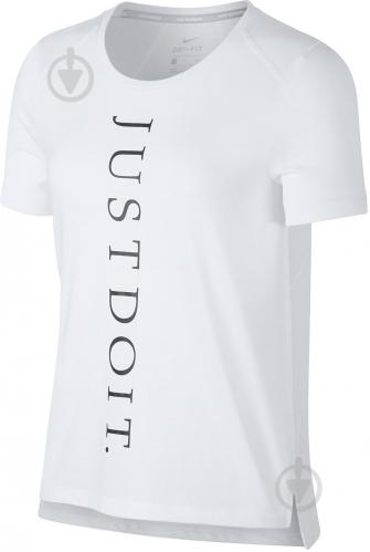 Футболка Nike W NK MILER TOP SS JDI р. L белый 928657-100 - фото 2 Футболка Nike W NK MILER TOP SS JDI р. L белый 928657-100 - фото 2