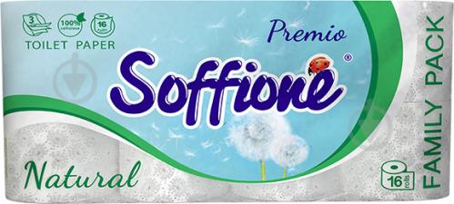 Туалетная бумага Soffione Natural Family pack трехслойная 16 шт. - фото 3 Туалетная бумага Soffione Natural Family pack трехслойная 16 шт. - фото 3