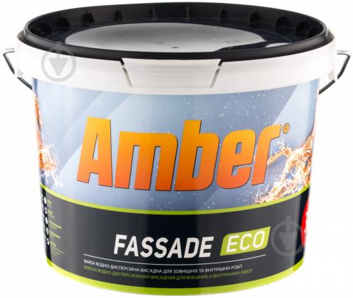 Краска латексная водоэмульсионная Amber Fassade Eco мат белый 3 л - фото 1