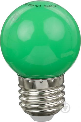 Лампа світлодіодна LB-548 зелена G45 230V 1W E27 - фото 1