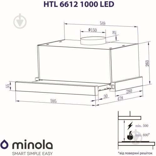 Вытяжка Minola HTL 6612 I 1000 LED - фото 18 Вытяжка Minola HTL 6612 I 1000 LED - фото 18