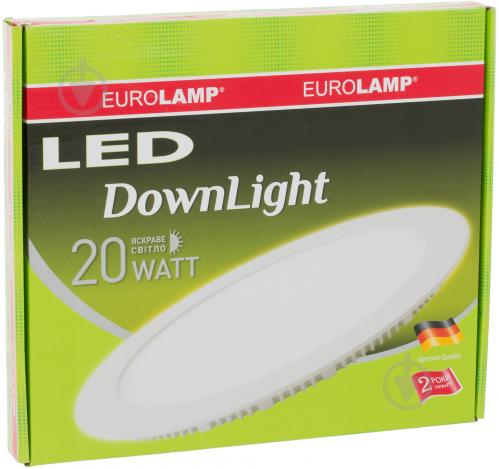 Світильник вбудовуваний (Downlight) Eurolamp 20 Вт 4000 К білий матовий LED-DLR-20/4 - фото 6 Світильник вбудовуваний (Downlight) Eurolamp 20 Вт 4000 К білий матовий LED-DLR-20/4 - фото 6