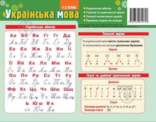 ᐉ Картонка-підказка Абетка Укр. Мова 20x15 см • Краща ціна в ...