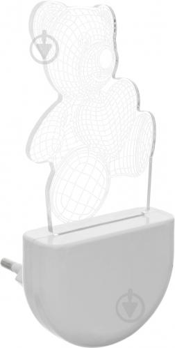 Нічник Aukes Ведмежатко 3D LED RGB 0.5 Вт білий - фото 6 Нічник Aukes Ведмежатко 3D LED RGB 0.5 Вт білий - фото 6