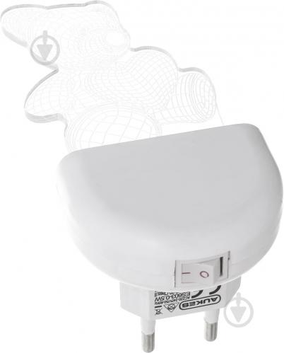 Нічник Aukes Ведмежатко 3D LED RGB 0.5 Вт білий - фото 7 Нічник Aukes Ведмежатко 3D LED RGB 0.5 Вт білий - фото 7