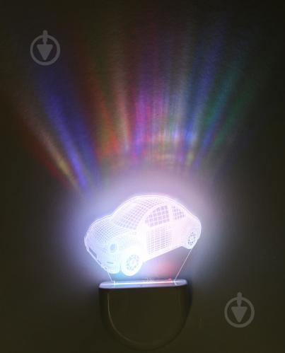 Нічник Aukes Машинка 3D LED RGB 0.5 Вт білий - фото 5 Нічник Aukes Машинка 3D LED RGB 0.5 Вт білий - фото 5
