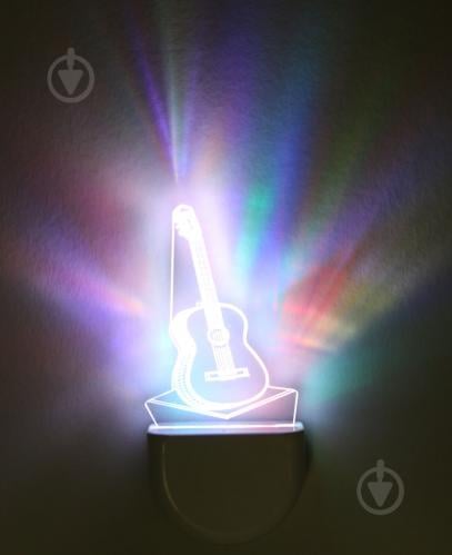 Нічник Aukes Гітара 3D LED RGB 0.5 Вт білий - фото 5 Нічник Aukes Гітара 3D LED RGB 0.5 Вт білий - фото 5