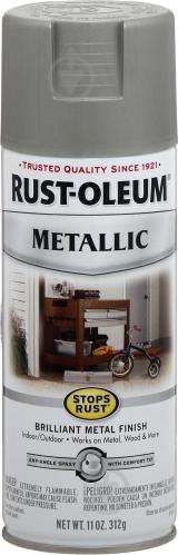 Краска аэрозольная Stop Rust Metallic Rust Oleum матовый никель 312 г - фото 2 Краска аэрозольная Stop Rust Metallic Rust Oleum матовый никель 312 г - фото 2