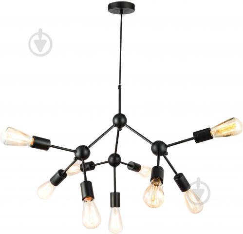 Люстра стельова Accento lighting 9x40 Вт E27 чорний - фото 2 Люстра стельова Accento lighting 9x40 Вт E27 чорний - фото 2
