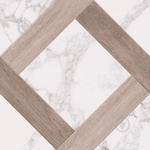 Плитка Golden Tile Marmo Wood Grate білий 4V0880 40x40 - фото 1