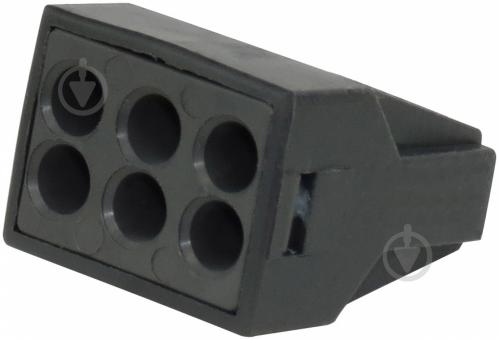 Клемма к распределительной коробке EMT 6х1,0-2,5 мм с пастой 3 шт. серый - фото 1