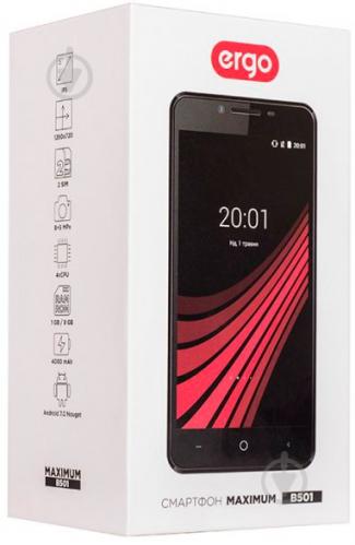 Смартфон Ergo B501 Maximum black - фото 10 Смартфон Ergo B501 Maximum black - фото 10