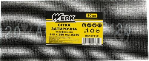 Сітка абразивна Werk з.240 10 шт. WE107112 - фото 3 Сітка абразивна Werk з.240 10 шт. WE107112 - фото 3