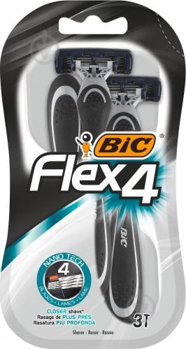 Станки одноразові BIC Flex 4 3 шт. - фото 7 Станки одноразові BIC Flex 4 3 шт. - фото 7