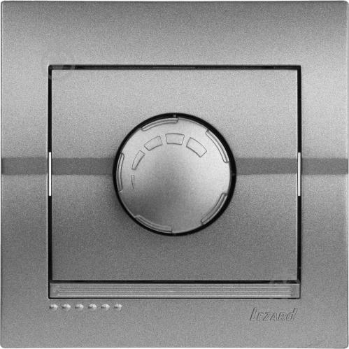 Светорегулятор поворотный Lezard DERIY 800Вт IP20 темно-серый металлик 702-2929-115 - фото 1