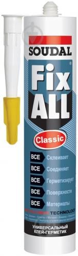 Клей-герметик SOUDAL FIX ALL Classic 290 мл білий - фото 2 Клей-герметик SOUDAL FIX ALL Classic 290 мл білий - фото 2