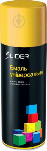 Емаль аерозольна RAL1023 SLIDER жовтий глянець 400 мл - фото 2 Емаль аерозольна RAL1023 SLIDER жовтий глянець 400 мл - фото 2