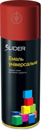 Эмаль аэрозольная RAL3002 SLIDER темно-красный глянец 400 мл - фото 2 Эмаль аэрозольная RAL3002 SLIDER темно-красный глянец 400 мл - фото 2