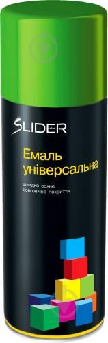 Эмаль аэрозольная RAL6018 SLIDER салатный глянец 400 мл - фото 2 Эмаль аэрозольная RAL6018 SLIDER салатный глянец 400 мл - фото 2