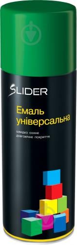 Емаль аерозольна RAL6029 SLIDER зелений глянець 400 мл - фото 2 Емаль аерозольна RAL6029 SLIDER зелений глянець 400 мл - фото 2