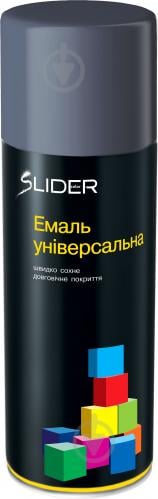 Емаль аерозольна RAL7024 SLIDER темно-сірий глянець 400 мл - фото 2 Емаль аерозольна RAL7024 SLIDER темно-сірий глянець 400 мл - фото 2