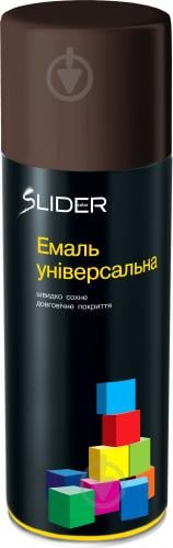Емаль аерозольна RAL8017 SLIDER темно-коричневий глянець 400 мл - фото 2 Емаль аерозольна RAL8017 SLIDER темно-коричневий глянець 400 мл - фото 2