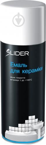 Эмаль аэрозольная для керамики и эмалевых покрытий SLIDER белый глянец 400 мл - фото 2 Эмаль аэрозольная для керамики и эмалевых покрытий SLIDER белый глянец 400 мл - фото 2