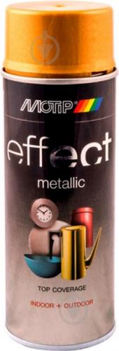 Фарба аерозольна Motip Deco Effect з ефектом металік золотистий 400 мл - фото 2 Фарба аерозольна Motip Deco Effect з ефектом металік золотистий 400 мл - фото 2