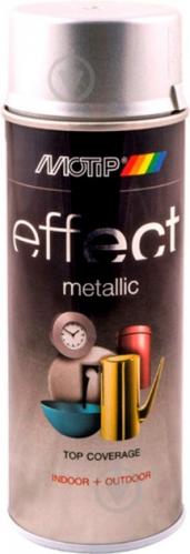 Фарба аерозольна Motip Deco Effect з ефектом металік срібний 400 мл - фото 2 Фарба аерозольна Motip Deco Effect з ефектом металік срібний 400 мл - фото 2