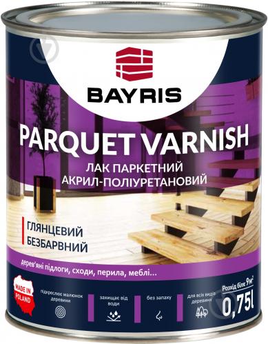 Лак паркетный Parquet Varnish Bayris глянец прозрачный 0,75 л - фото 1