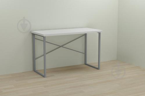Компьютерный стол Ferrum-decor Дейв 75x120x70 серый ДСП Белое 32мм - фото 1