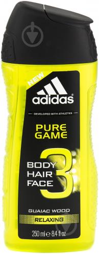 Гель для душа Adidas Pure Game 3 в 1 250 мл - фото 2 Гель для душа Adidas Pure Game 3 в 1 250 мл - фото 2