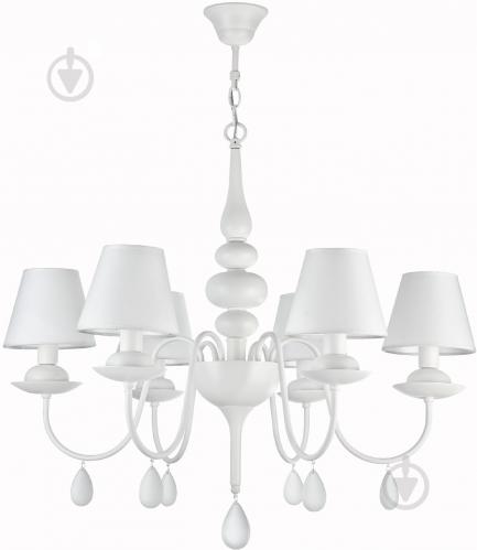Люстра підвісна Victoria Lighting 6x40 Вт E14 білий Belladonna - фото 3 Люстра підвісна Victoria Lighting 6x40 Вт E14 білий Belladonna - фото 3