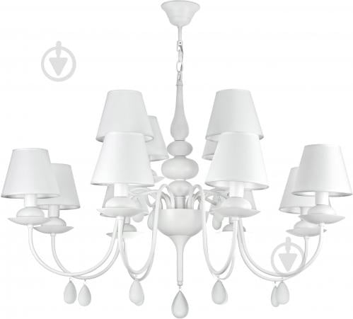 Люстра підвісна Victoria Lighting 12x40 Вт E14 білий Belladonna - фото 2 Люстра підвісна Victoria Lighting 12x40 Вт E14 білий Belladonna - фото 2