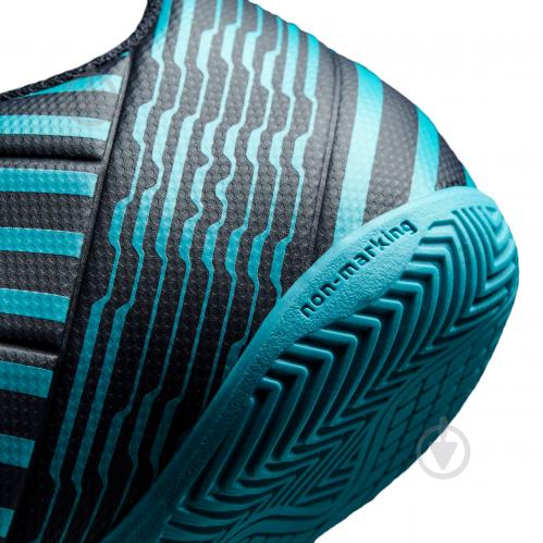 Футбольные бутсы Adidas Nemeziz IN S82472 р. 10 черно-синий с зеленым - фото 17 Футбольные бутсы Adidas Nemeziz IN S82472 р. 10 черно-синий с зеленым - фото 17