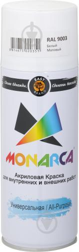 Краска MONARCA аэрозольная универсальная RAL 9003 белый глянец 270 мл 270 г - фото 2 Краска MONARCA аэрозольная универсальная RAL 9003 белый глянец 270 мл 270 г - фото 2
