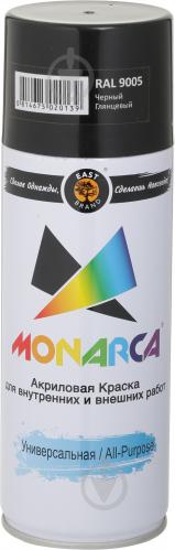 Краска MONARCA аэрозольная универсальная RAL 9005 чёрный янтарь глянец 270 мл 270 г - фото 2 Краска MONARCA аэрозольная универсальная RAL 9005 чёрный янтарь глянец 270 мл 270 г - фото 2