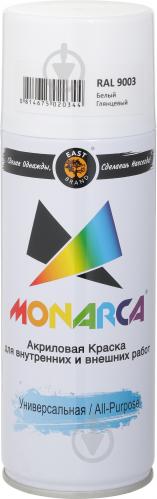 Фарба MONARCA аерозольна універсальна RAL 9003 білий глянець 270 г - фото 2 Фарба MONARCA аерозольна універсальна RAL 9003 білий глянець 270 г - фото 2