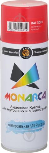 Краска MONARCA аэрозольная универсальная RAL 3020 красный глянец 270 г - фото 3 Краска MONARCA аэрозольная универсальная RAL 3020 красный глянец 270 г - фото 3
