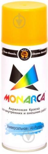 Фарба MONARCA аерозольна універсальна RAL 1003 жовтий глянець 270 г - фото 2 Фарба MONARCA аерозольна універсальна RAL 1003 жовтий глянець 270 г - фото 2