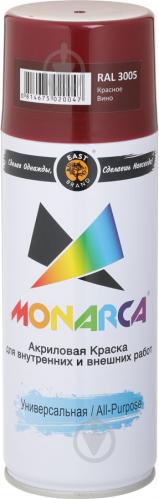 Фарба MONARCA аерозольна універсальна RAL 3005 винно-червоний глянець 520 мл 270 г - фото 3 Фарба MONARCA аерозольна універсальна RAL 3005 винно-червоний глянець 520 мл 270 г - фото 3