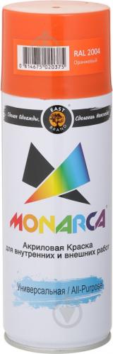 Краска MONARCA аэрозольная универсальная RAL 2004 оранжевый глянец 520 мл 270 г - фото 3 Краска MONARCA аэрозольная универсальная RAL 2004 оранжевый глянец 520 мл 270 г - фото 3