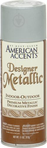 Краска аэрозольная Designer Metallic Rust Oleum серебро 312 мл - фото 2 Краска аэрозольная Designer Metallic Rust Oleum серебро 312 мл - фото 2