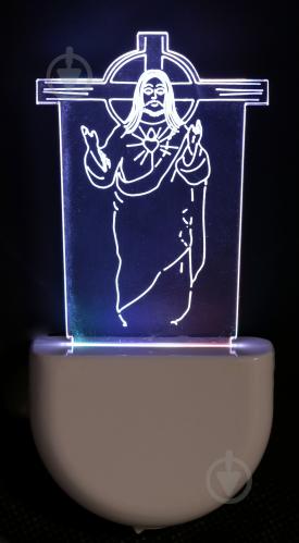 Ночник Aukes Исус Христос 3D LED RGB 0.5 Вт белый - фото 5 Ночник Aukes Исус Христос 3D LED RGB 0.5 Вт белый - фото 5