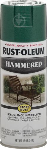 Краска аэрозольная антикоррозионная Hammered Rust Oleum темно-зеленый 340 г - фото 2 Краска аэрозольная антикоррозионная Hammered Rust Oleum темно-зеленый 340 г - фото 2