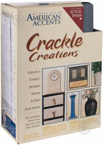 Набор декоративный Crackle creations Rust Oleum синий на кремовом 340 г - фото 3 Набор декоративный Crackle creations Rust Oleum синий на кремовом 340 г - фото 3