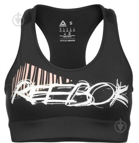 Топ Reebok Gymana Short Bra CW2704 M черный - фото 3 Топ Reebok Gymana Short Bra CW2704 M черный - фото 3