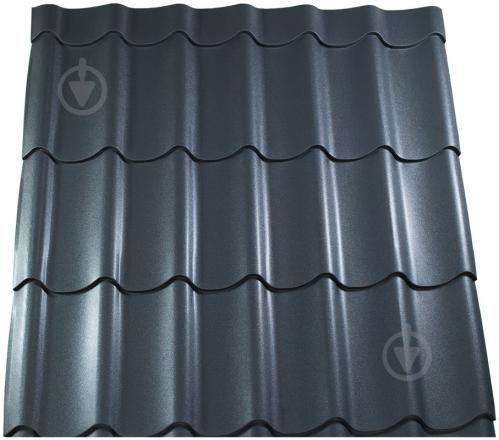 Металочерепиця матова PSM 1180x2250 мм RAL 7024 графітова - фото 2 Металочерепиця матова PSM 1180x2250 мм RAL 7024 графітова - фото 2