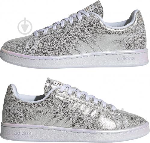 ᐉ Кроссовки Adidas GRAND COURT FY8951 р.UK 5,5 серебряный • Купить в Киеве,  Украине • Лучшая цена в Эпицентре