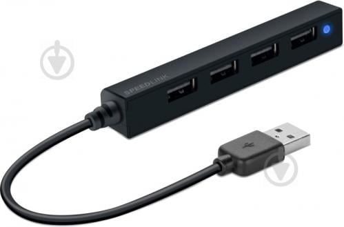 Концентратор Speedlink Snappy Slim USB Hub 4 порти USB 2.0 Passive - фото 1